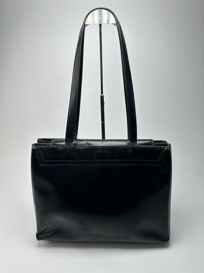 Vintage Loewe Madrid Leather bag black