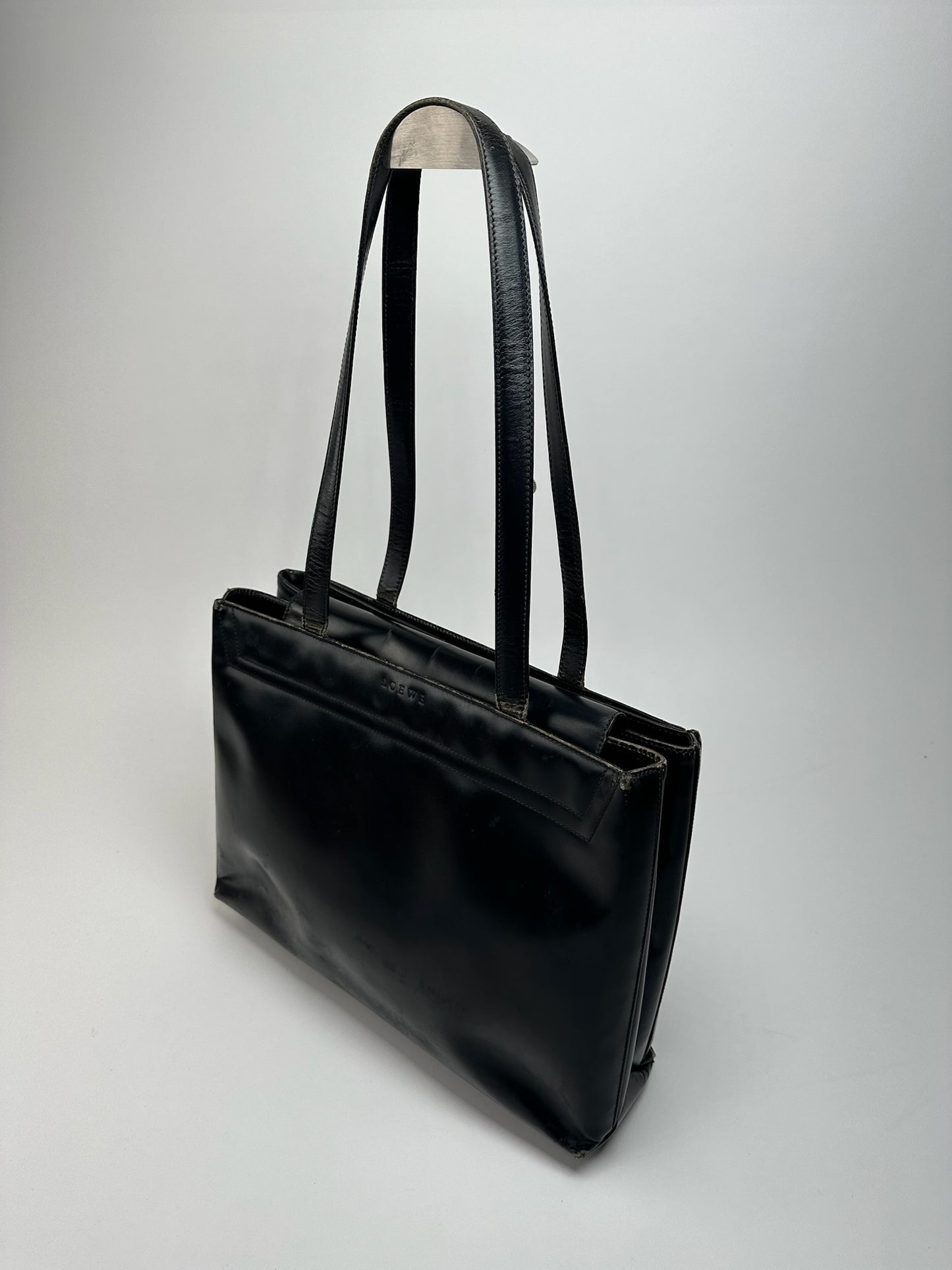 Vintage Loewe Madrid Leather bag black