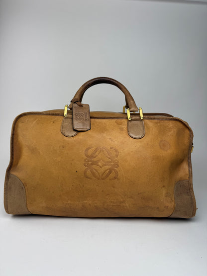 Vintage Loewe Amazona leather duffel bag