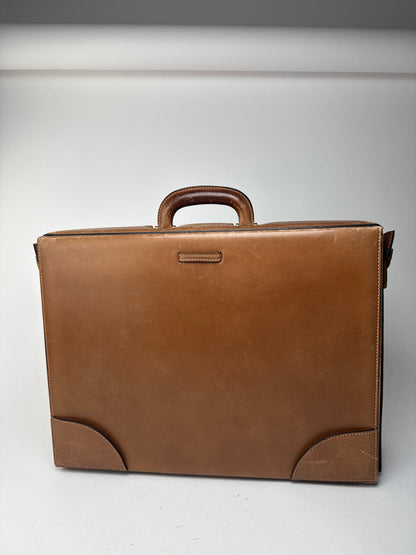 Vintage Gucci Leather Suitcase Brown