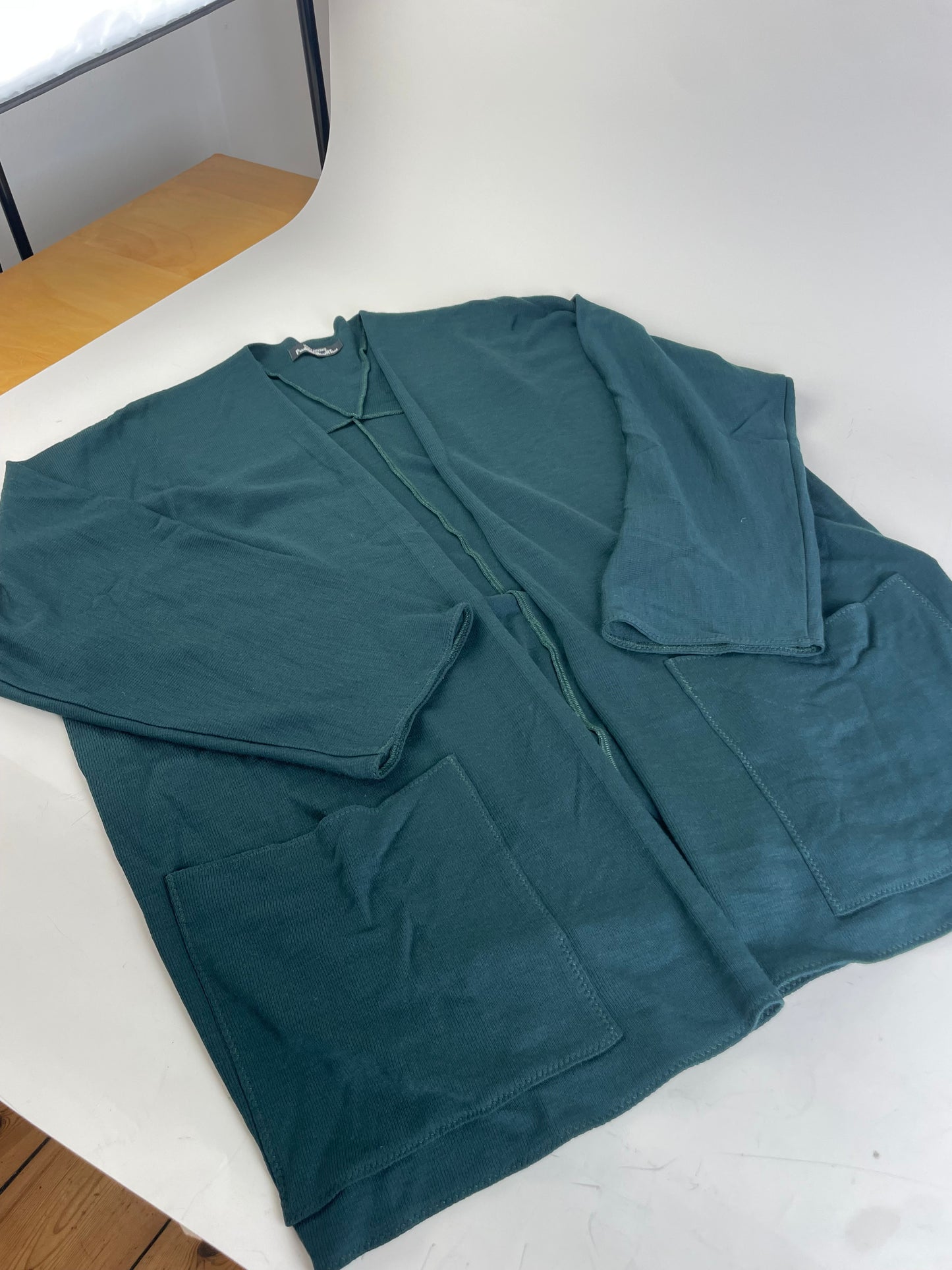 Vintage Issey Miyake Permanete Cotton Cardigan Teal L
