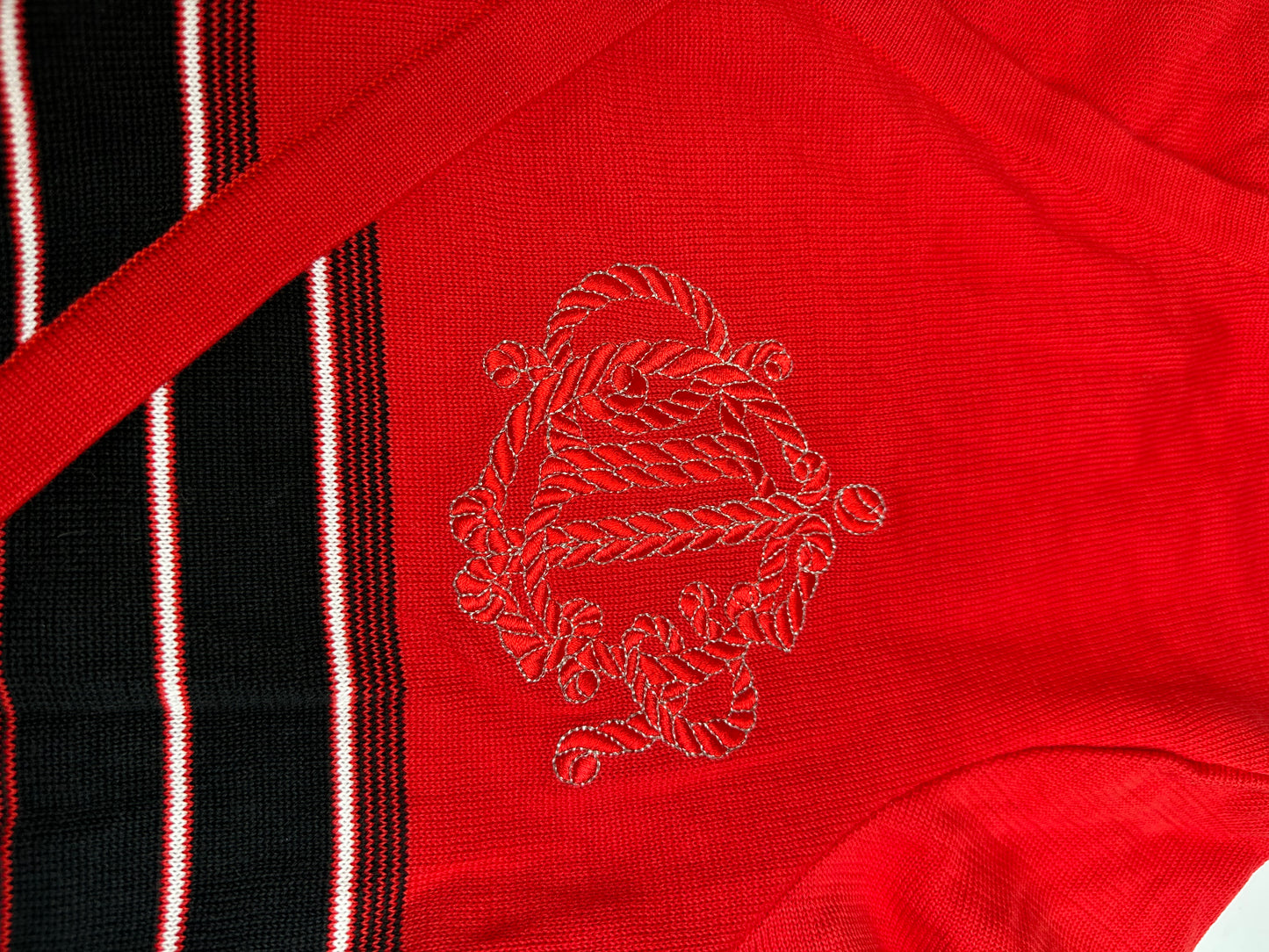 Vintage Dior Striped Top M Red