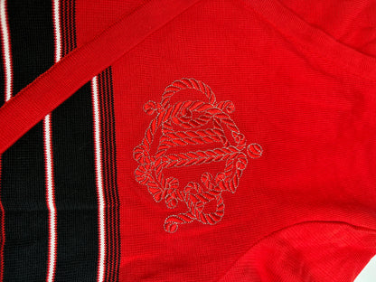 Vintage Dior Striped Top M Red