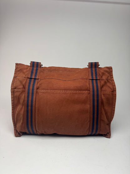 Vintage Hermes Bag Orange Brown navy