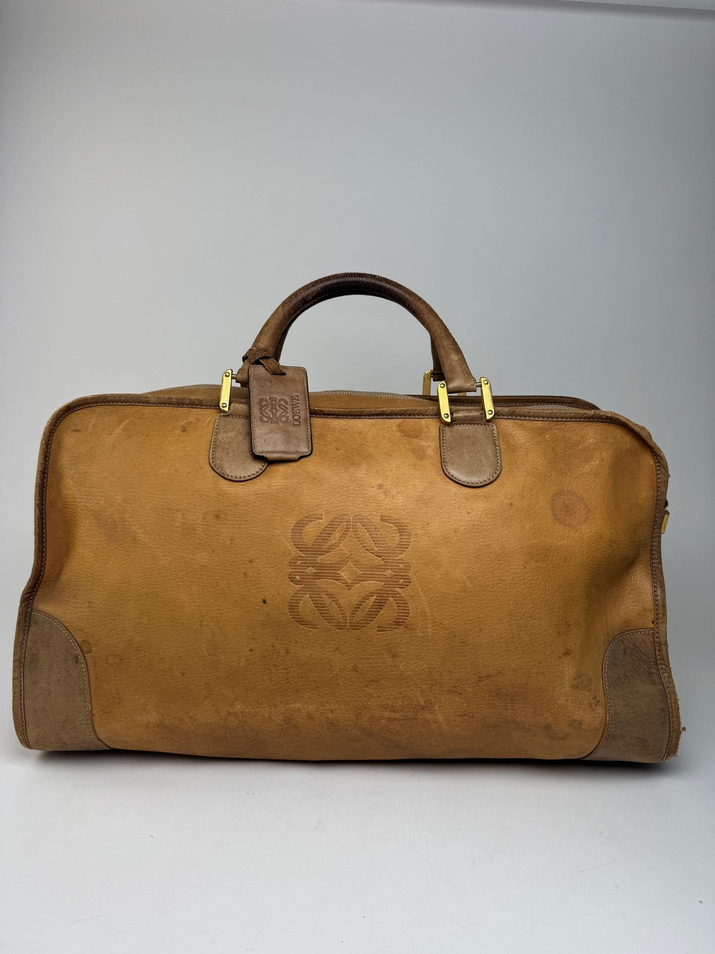 Vintage Loewe Amazona leather duffel bag