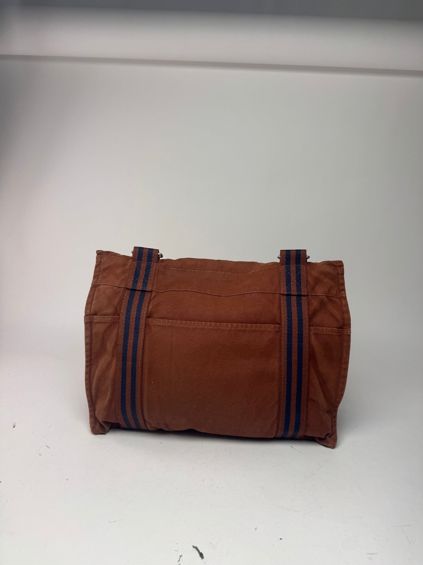Vintage Hermes Bag Orange Brown navy