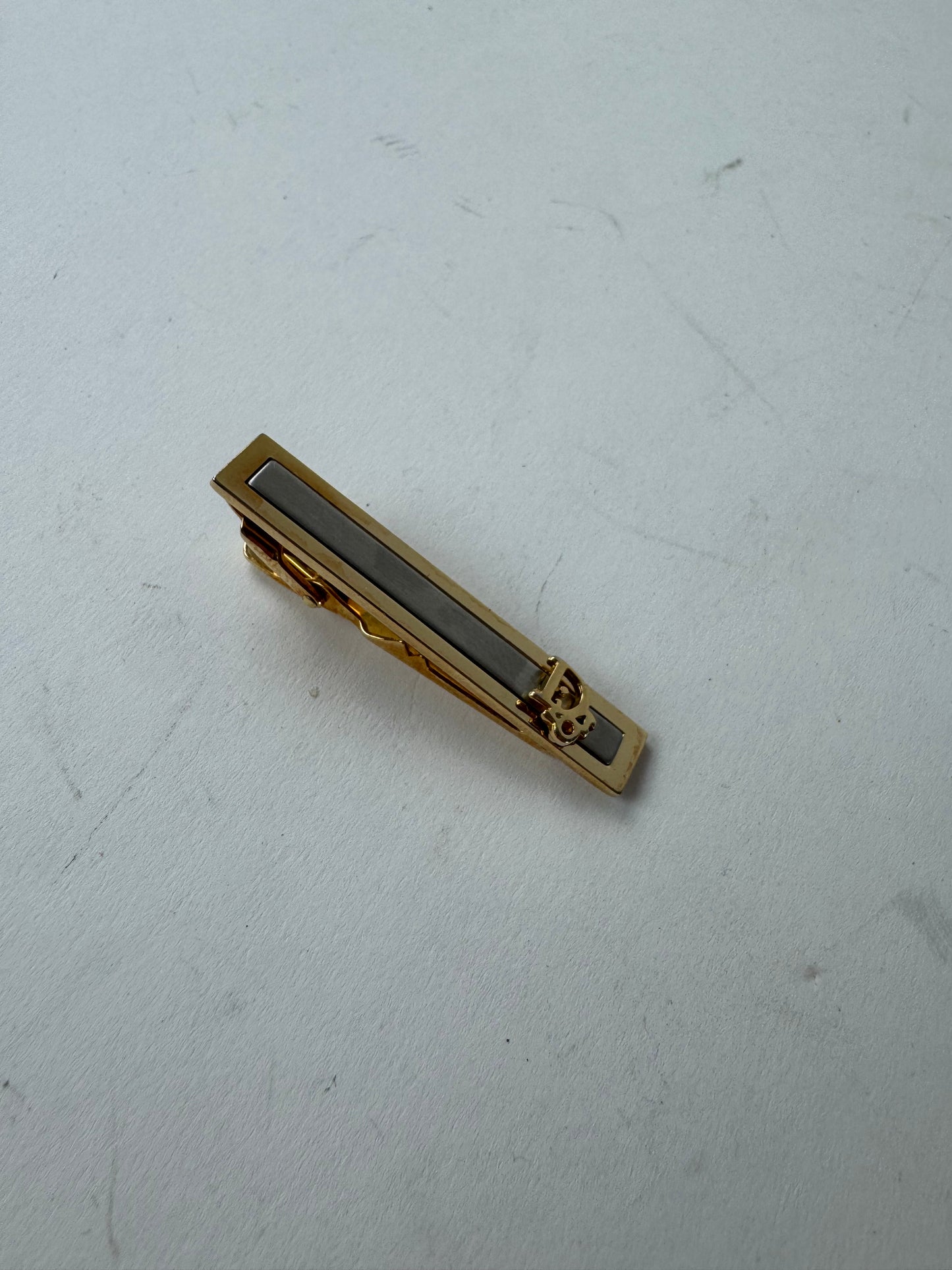 Vintage Dior Metal Clamp Silver Gold