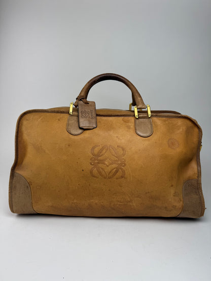 Vintage Loewe Amazona leather duffel bag