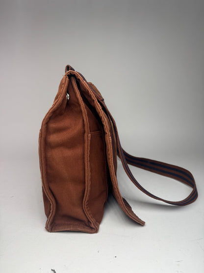 Vintage Hermes Bag Orange Brown navy