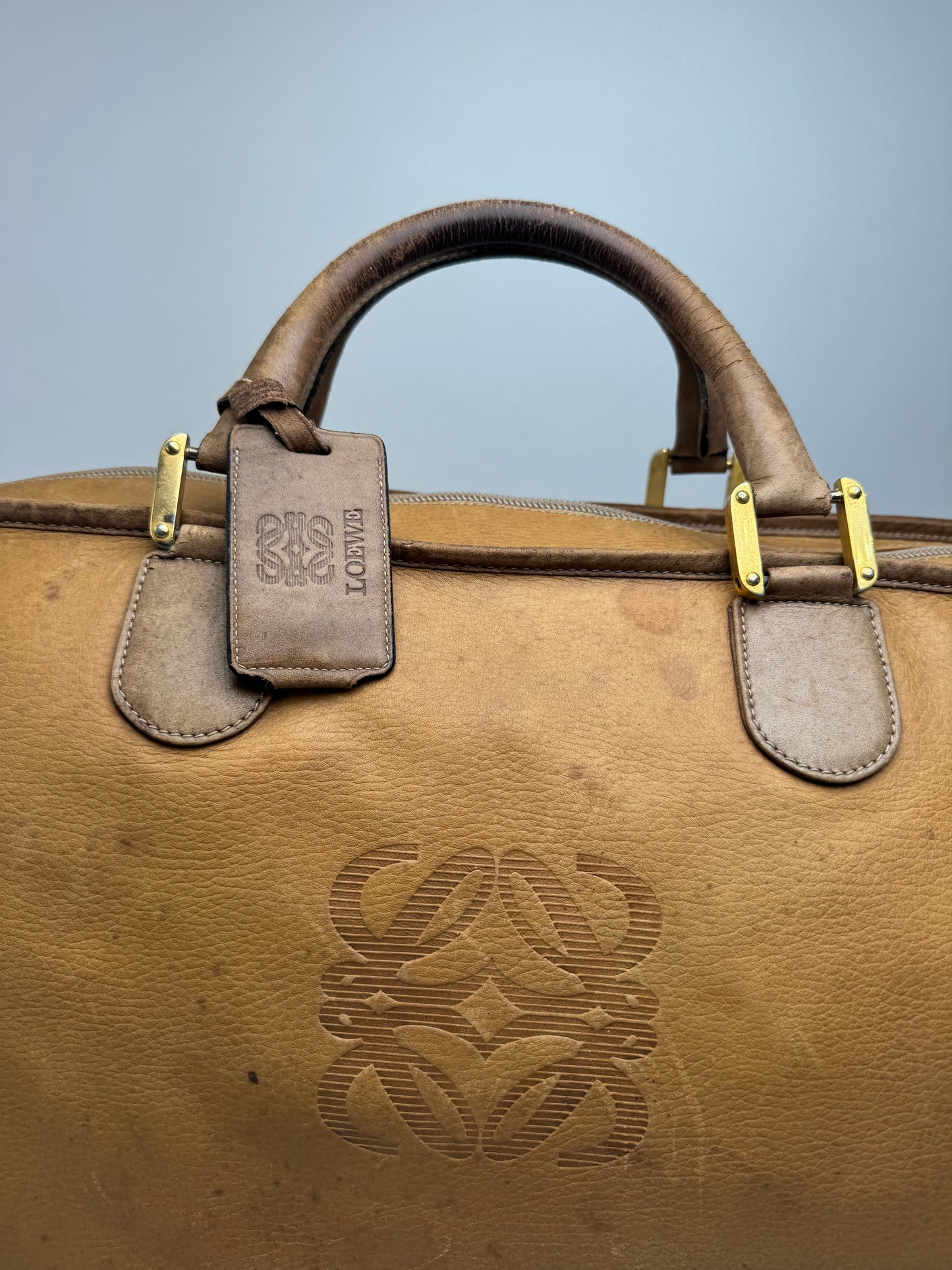 Vintage Loewe Amazona leather duffel bag