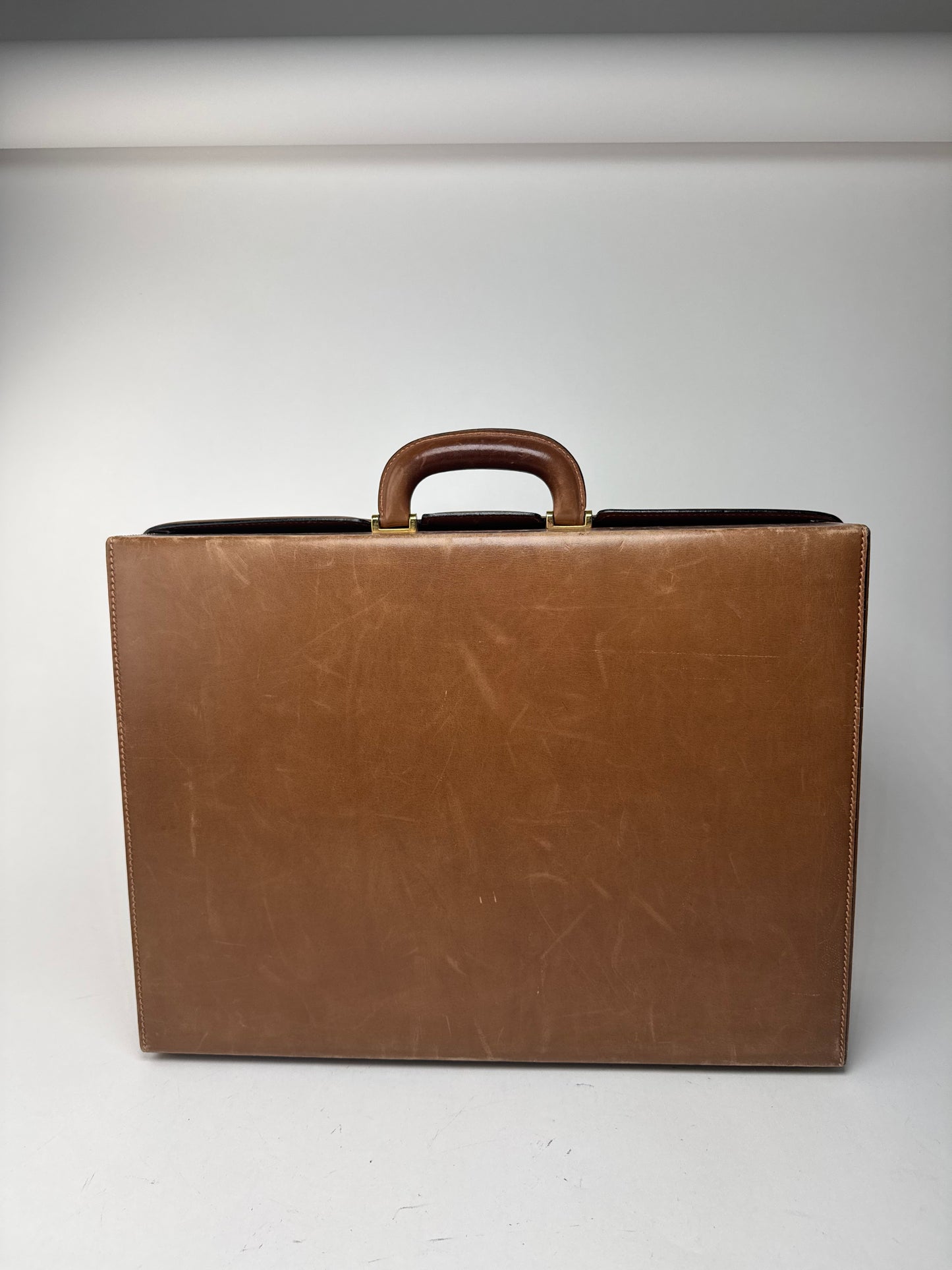 Vintage Gucci Leather Suitcase Brown