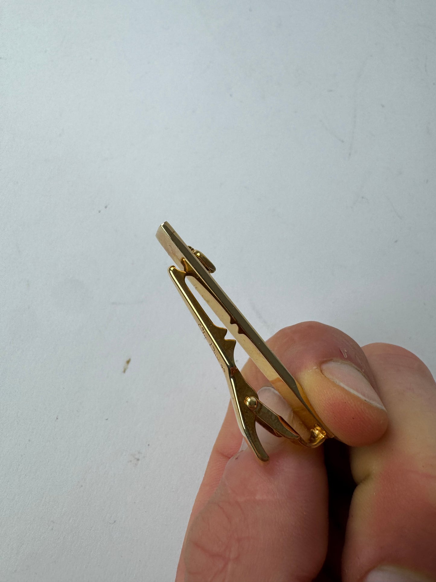 Vintage Dior Metal Clamp Silver Gold