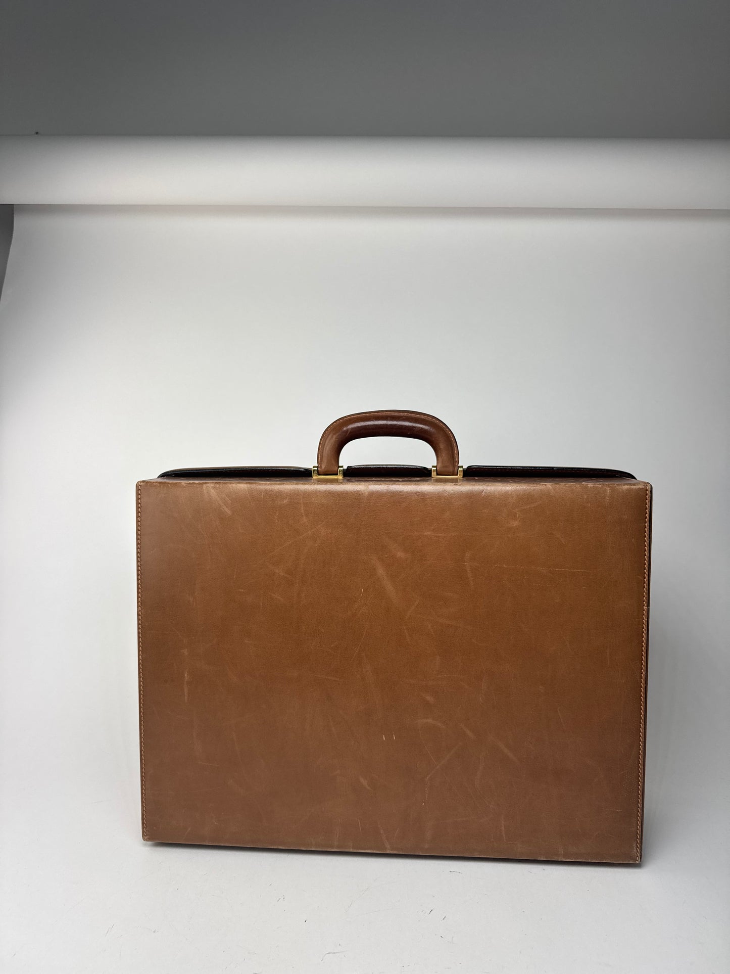 Vintage Gucci Leather Suitcase Brown