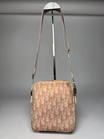 Vintage Dior Monogram 2Way Bag Beige Pink