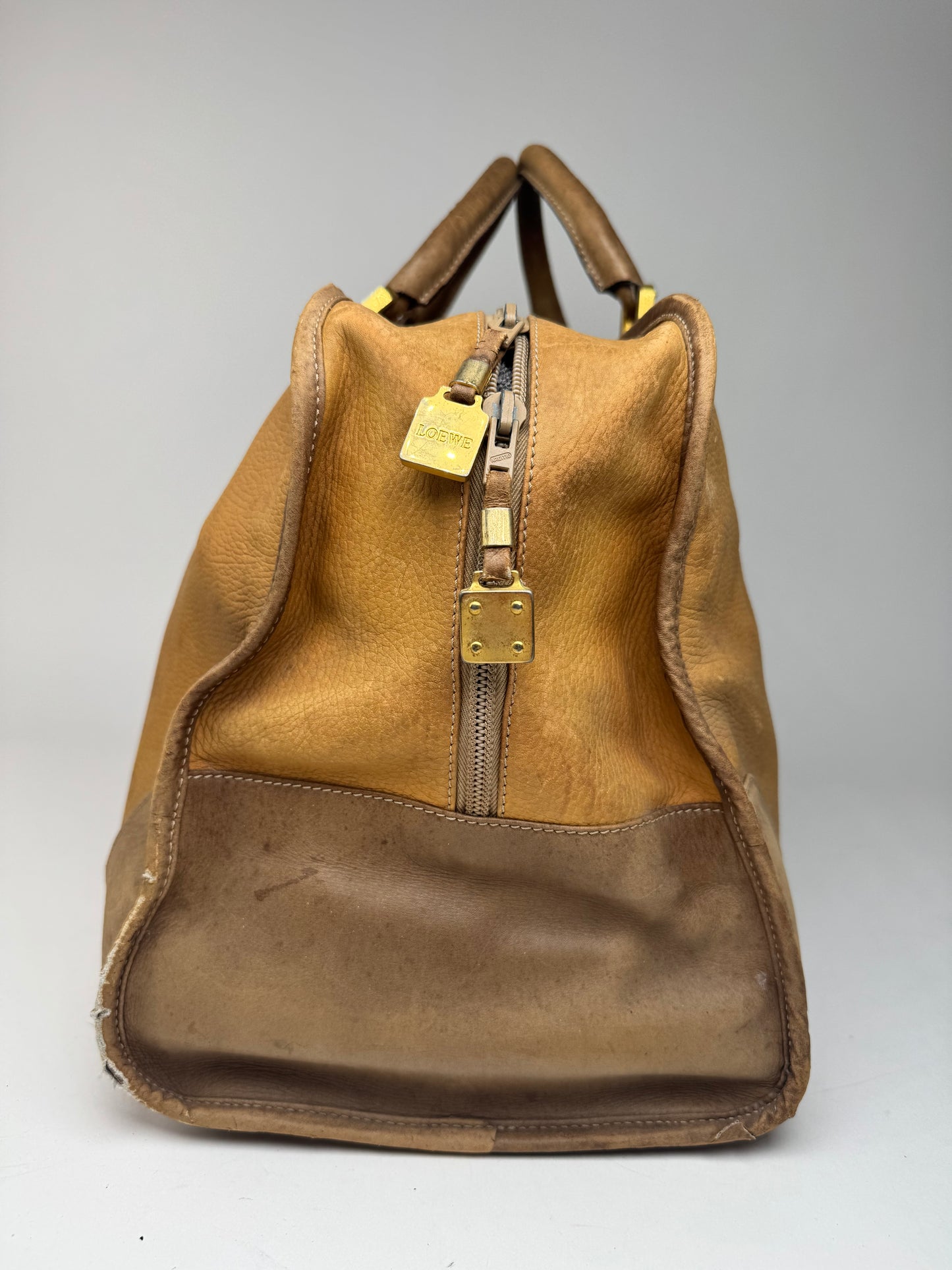 Vintage Loewe Amazona leather duffel bag