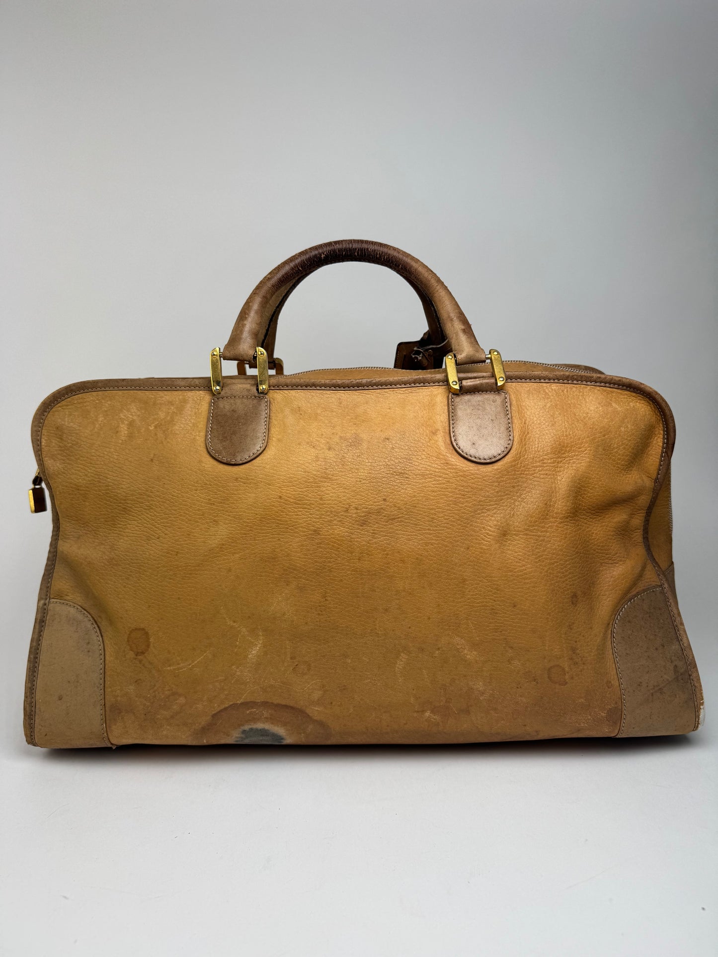 Vintage Loewe Amazona leather duffel bag