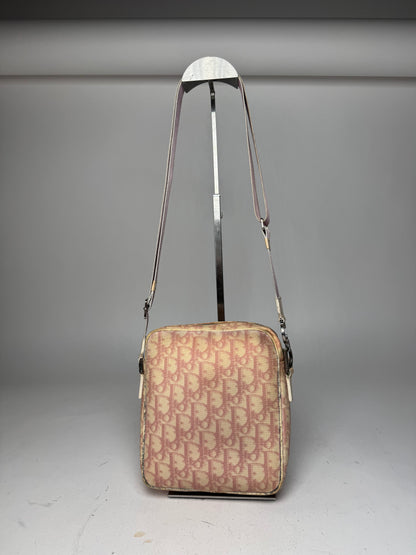 Vintage Dior Monogram 2Way Bag Beige Pink