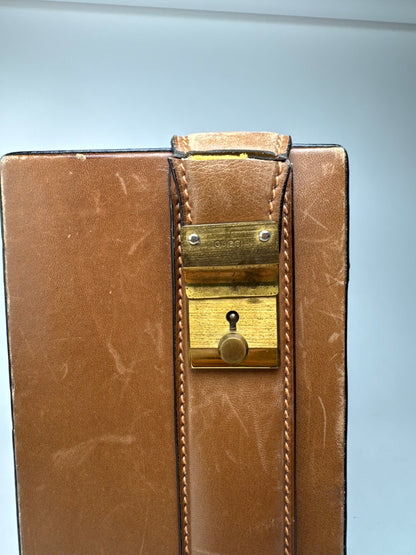 Vintage Gucci Leather Suitcase Brown