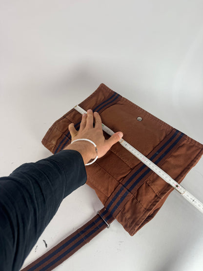 Vintage Hermes Bag Orange Brown navy