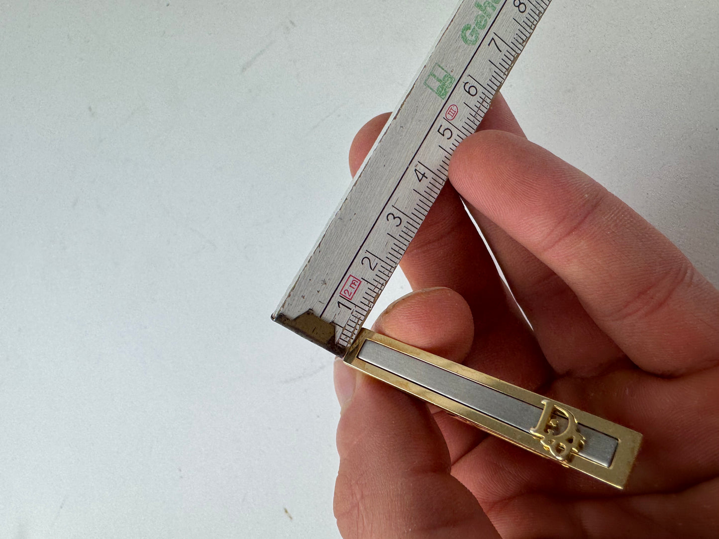 Vintage Dior Metal Clamp Silver Gold
