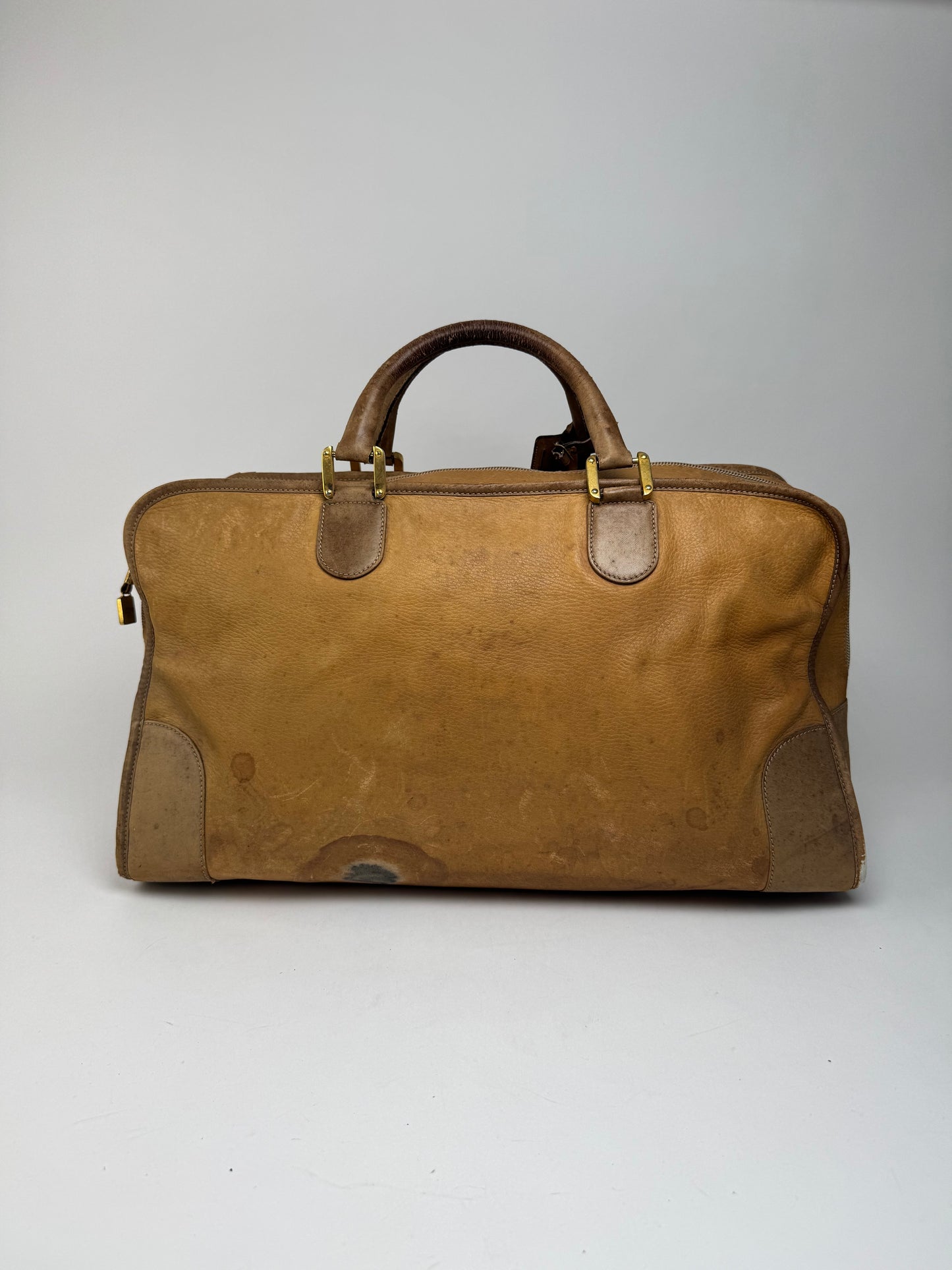 Vintage Loewe Amazona leather duffel bag