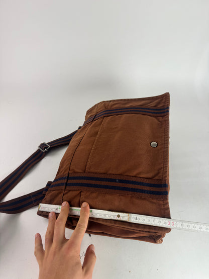 Vintage Hermes Bag Orange Brown navy