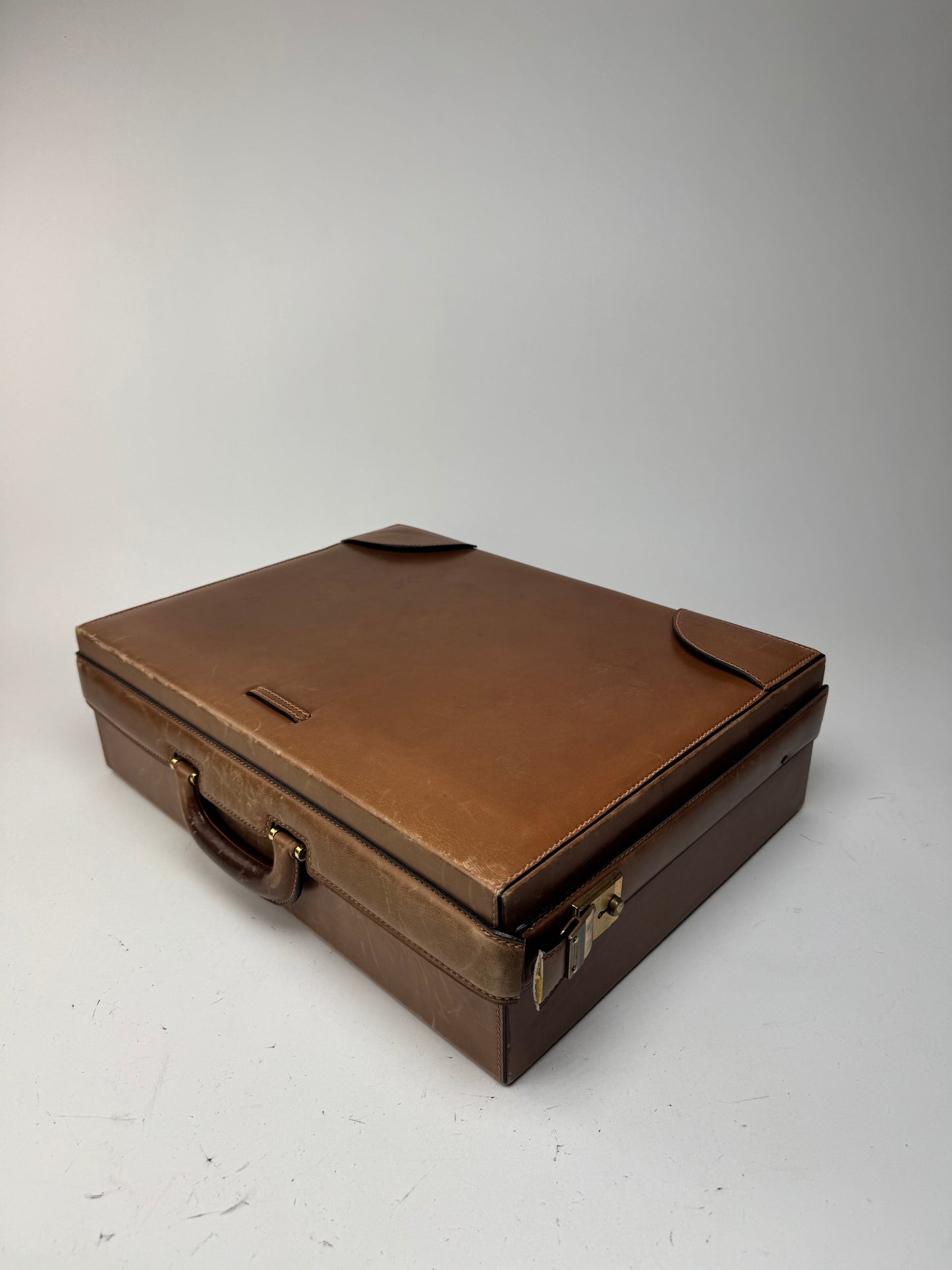 Vintage Gucci Leather Suitcase Brown