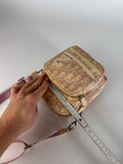 Vintage Dior Monogram 2Way Bag Beige Pink