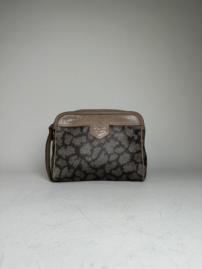 Vintage Saint Laurent Canvas Cosmetic Bag Beige Brown