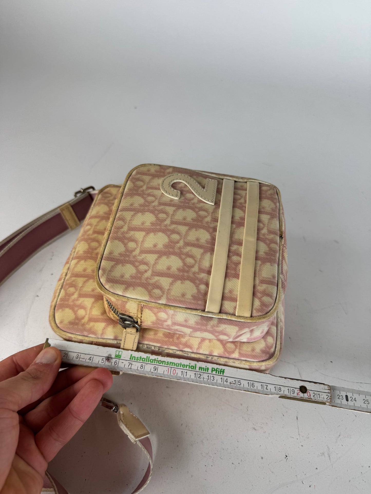 Vintage Dior Monogram 2Way Bag Beige Pink