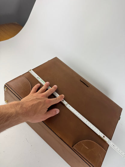 Vintage Gucci Leather Suitcase Brown