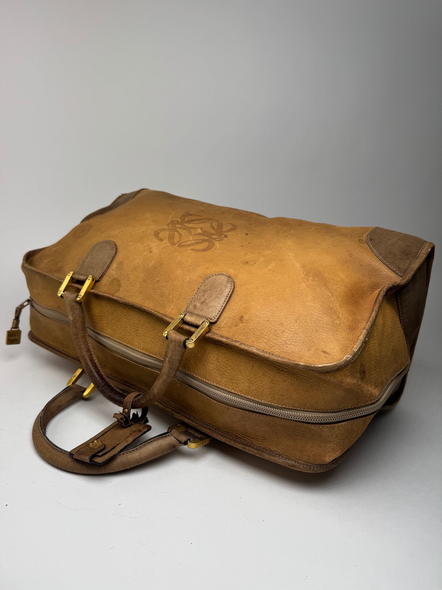 Vintage Loewe Amazona leather duffel bag