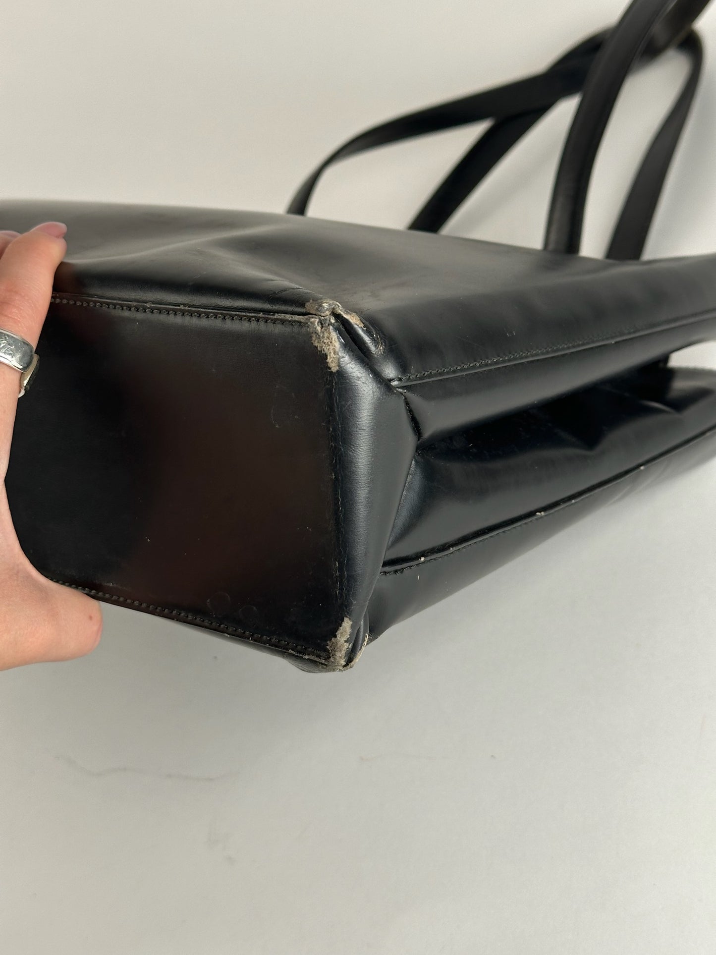 Vintage Loewe Madrid Leather bag black