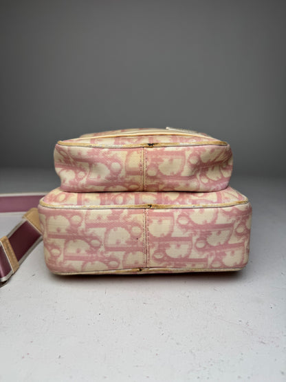Vintage Dior Monogram 2Way Bag Beige Pink