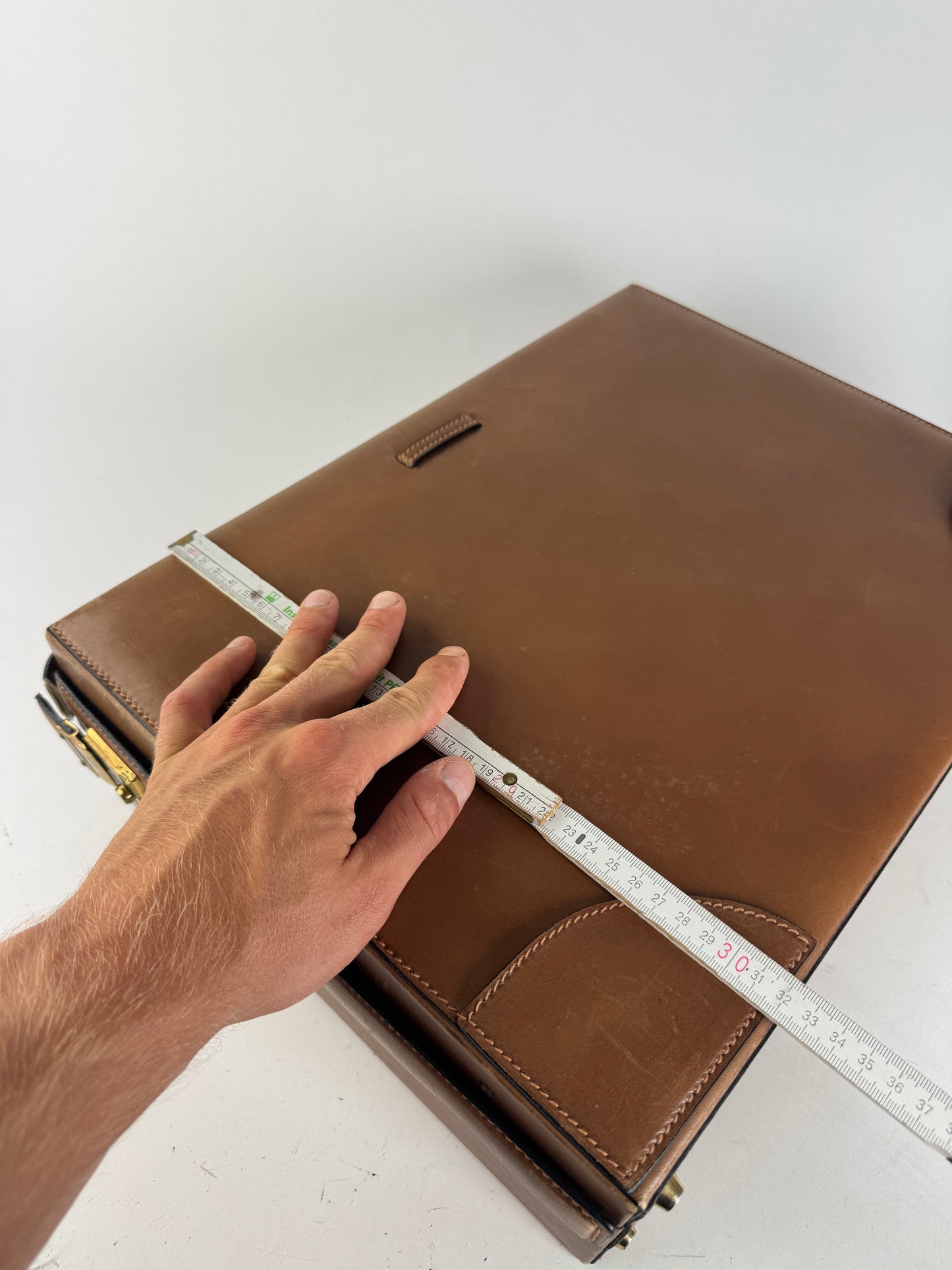 Vintage Gucci Leather Suitcase Brown