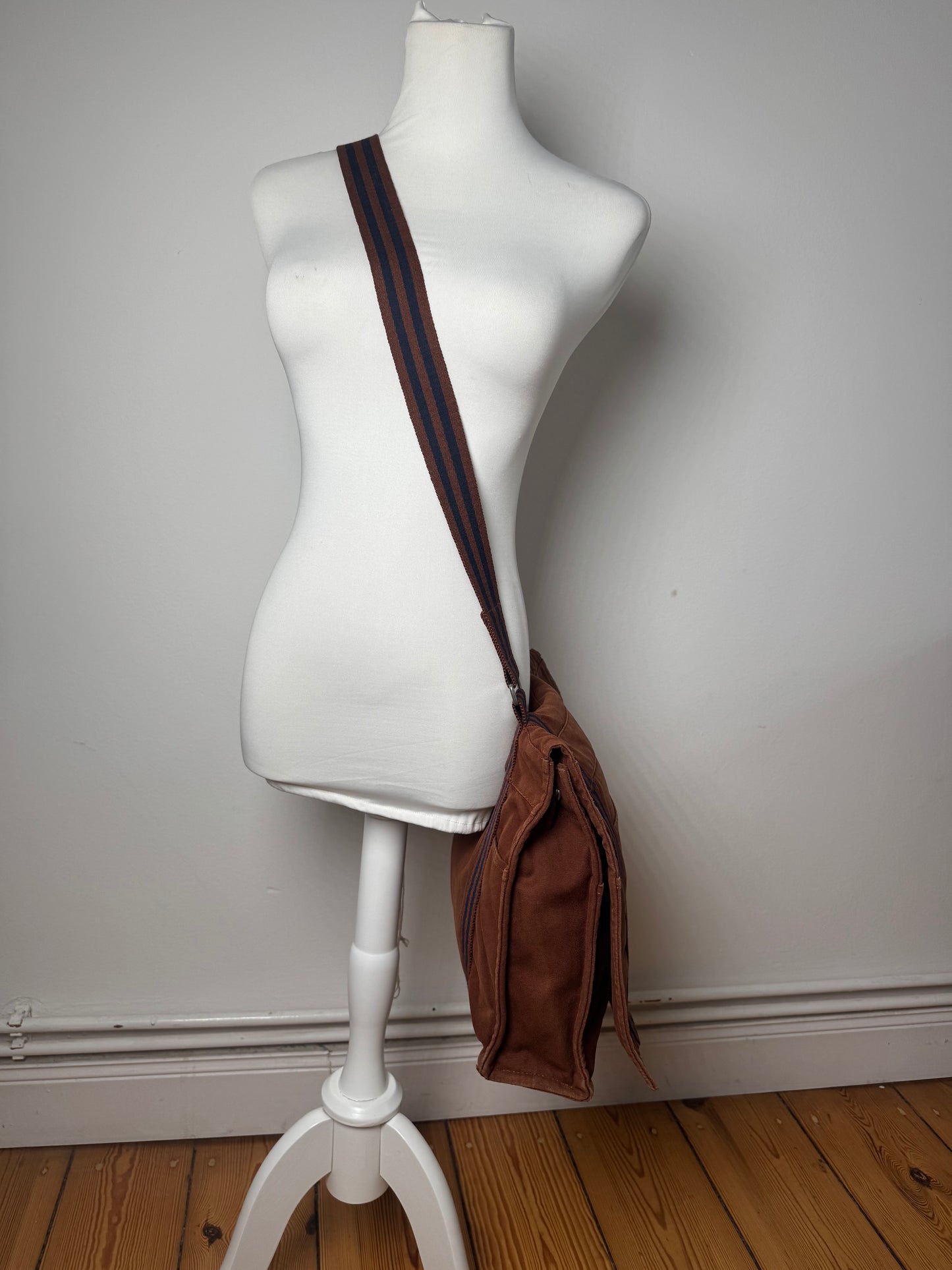 Vintage Hermes Bag Orange Brown navy