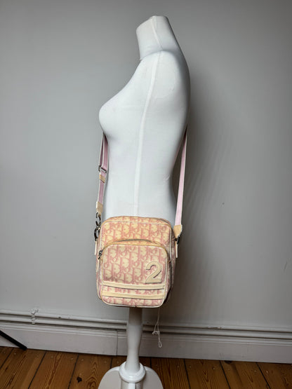 Vintage Dior Monogram 2Way Bag Beige Pink