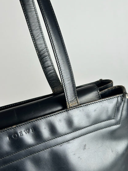 Vintage Loewe Madrid Leather bag black