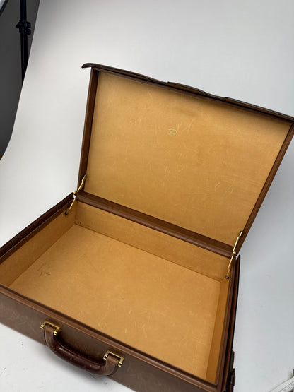Vintage Gucci Leather Suitcase Brown