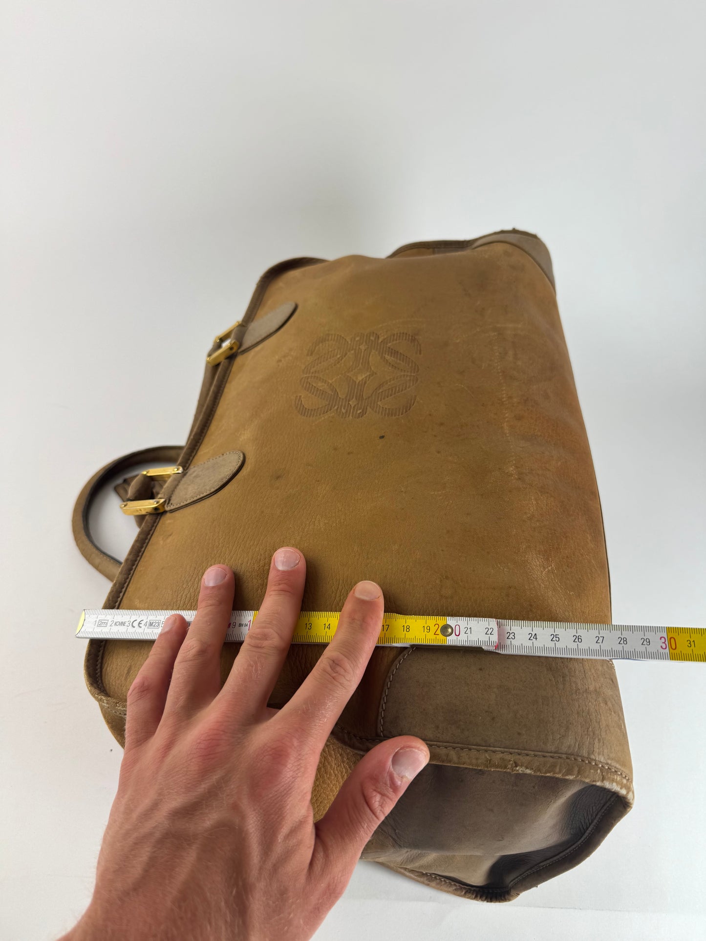 Vintage Loewe Amazona leather duffel bag