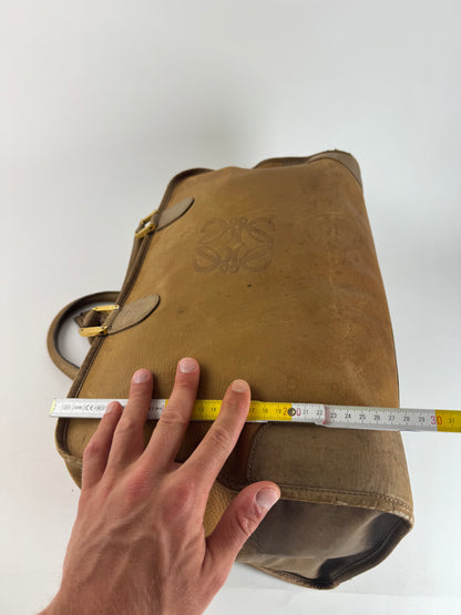 Vintage Loewe Amazona leather duffel bag