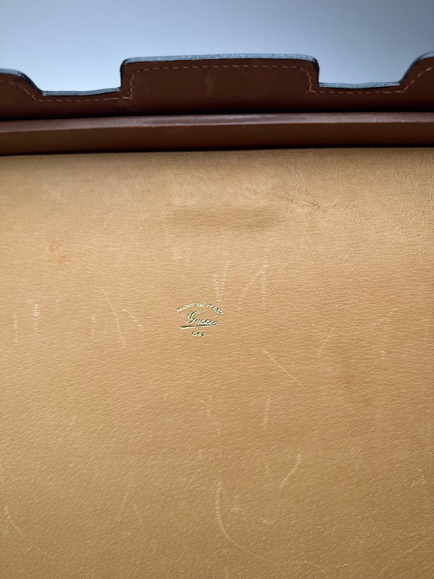 Vintage Gucci Leather Suitcase Brown