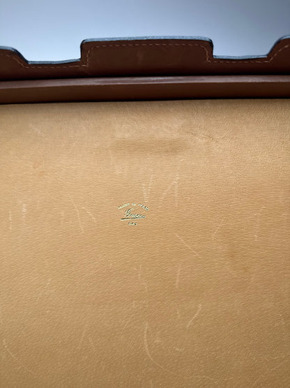 Vintage Gucci Leather Suitcase Brown