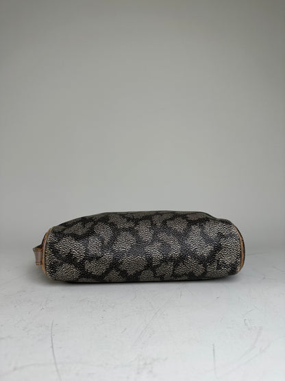 Vintage Saint Laurent Canvas Cosmetic Bag Beige Brown
