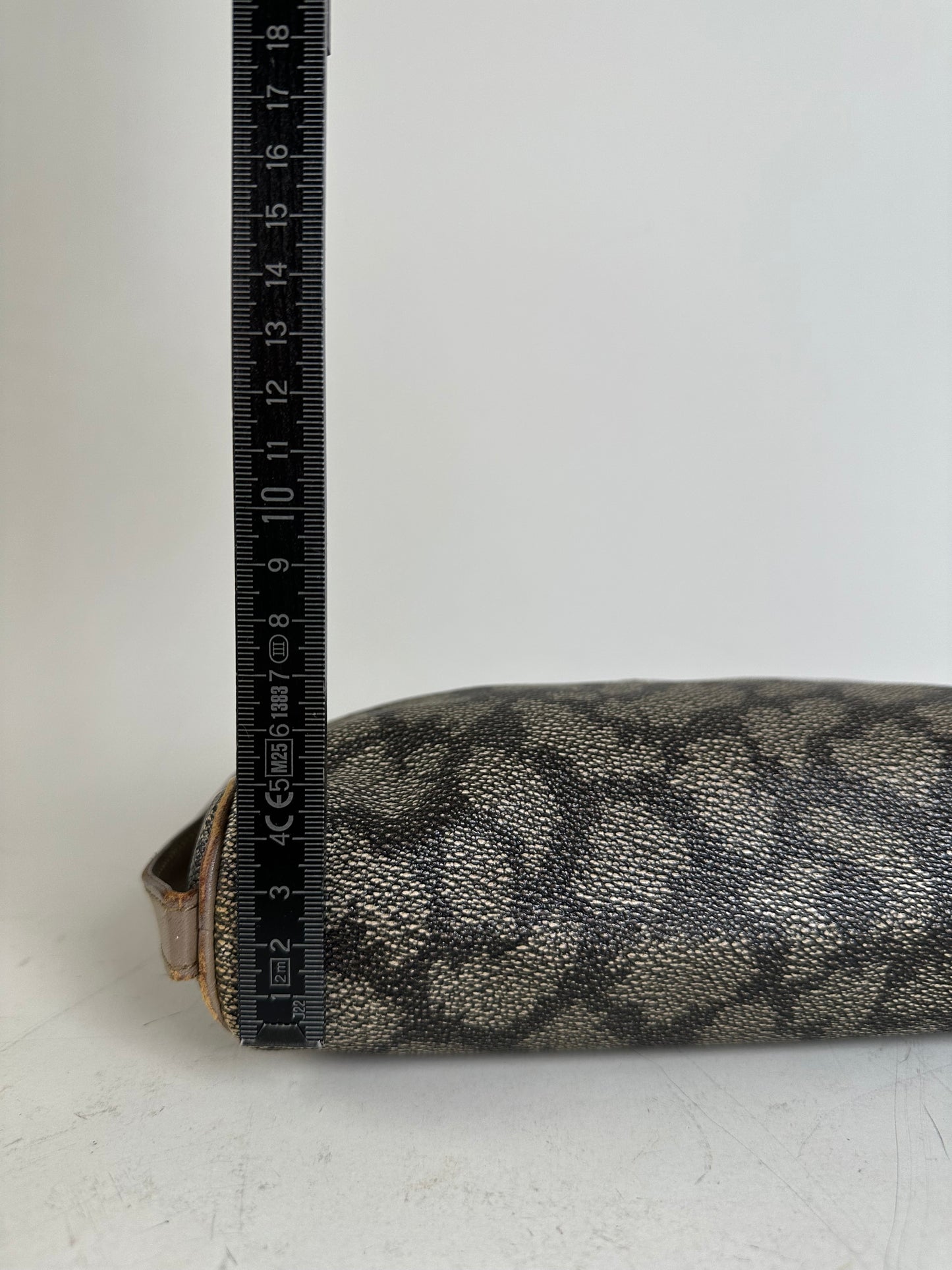 Vintage Saint Laurent Canvas Cosmetic Bag Beige Brown