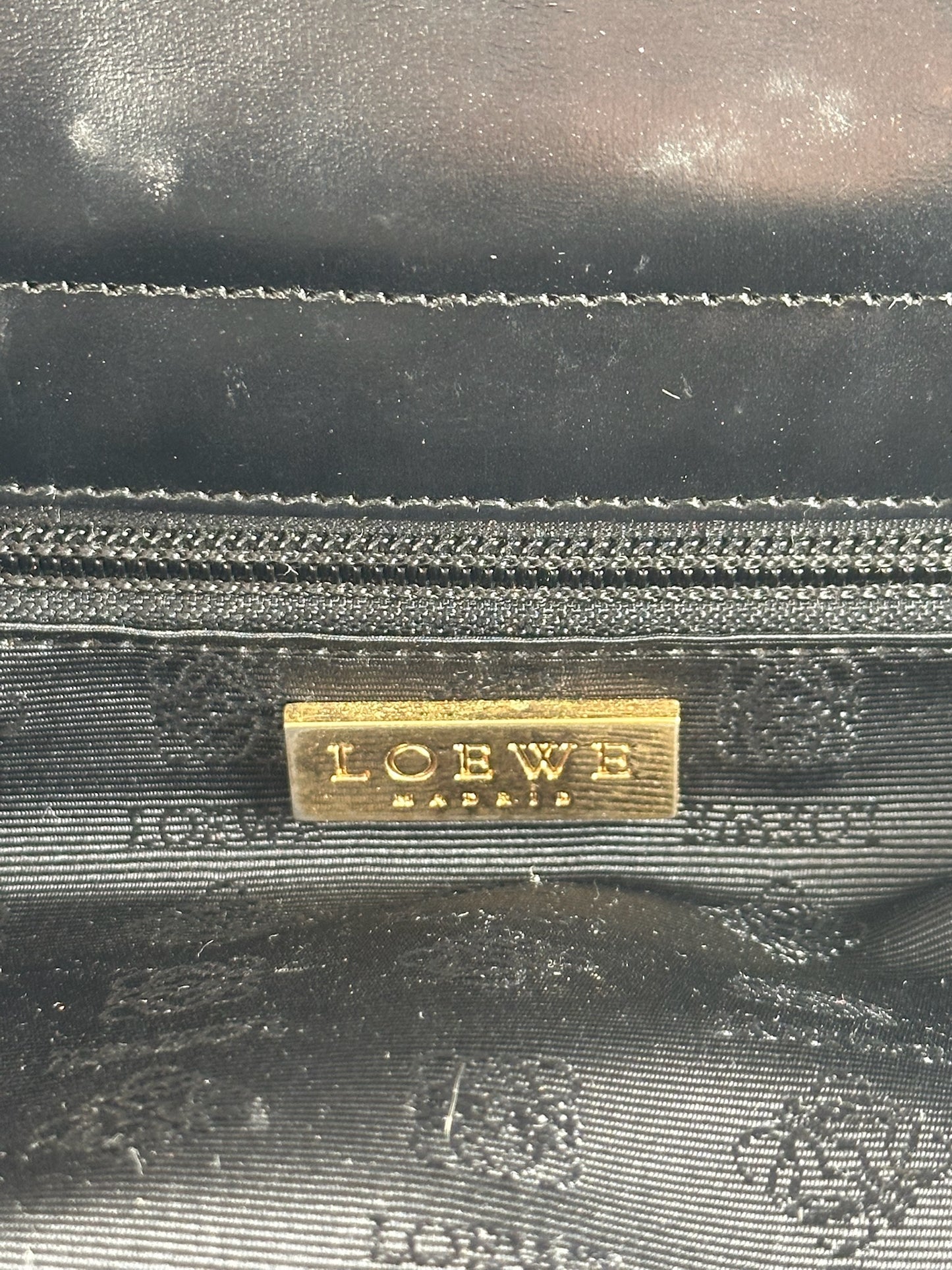 Vintage Loewe Madrid Leather bag black