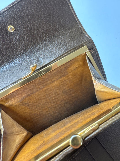 Vintage Gucci Leather Wallet Brown