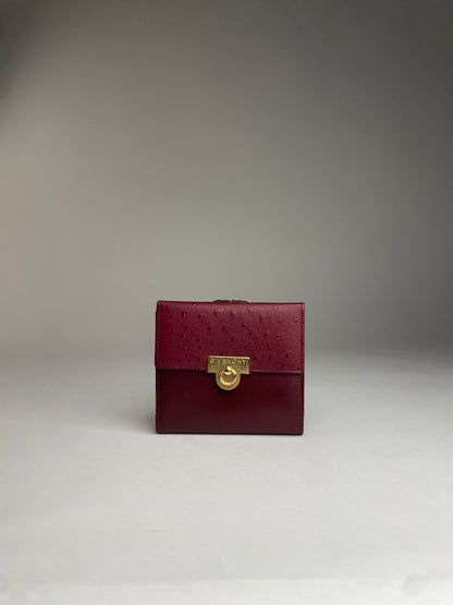 Vintage Givenchy Ostrich Leather Wallet purple