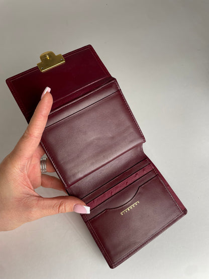 Vintage Givenchy Ostrich Leather Wallet purple