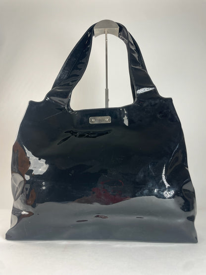 Vintage Salvatore Ferragamo Patent Leather Handbag Black